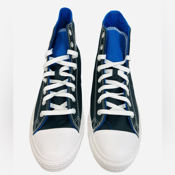 Converse CTAS Colorblock Blue/Black High-Top Unisex Sneaker 163348F Size 12 - Picture 6 of 12